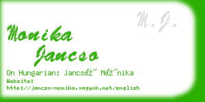 monika jancso business card