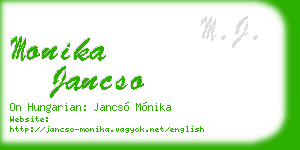monika jancso business card